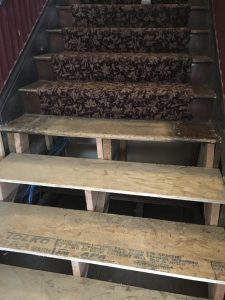 newly constructed and carpeted stairs